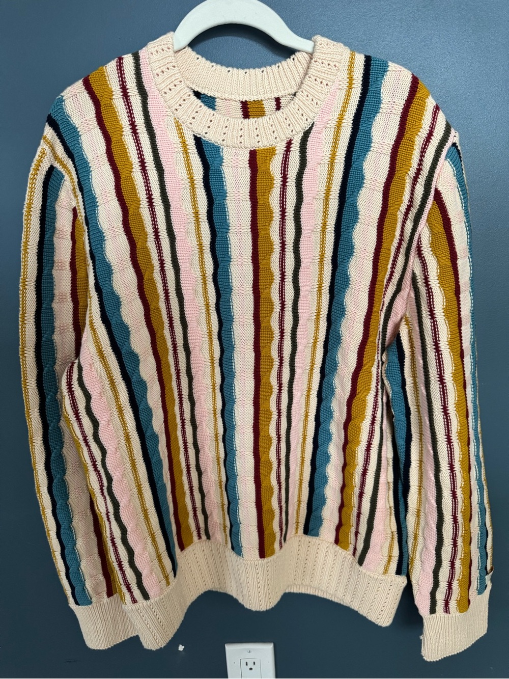 Aimé Leon Dore SS22 Jacquard Stripe Knit Sweater Multicolor Large Highly Sought